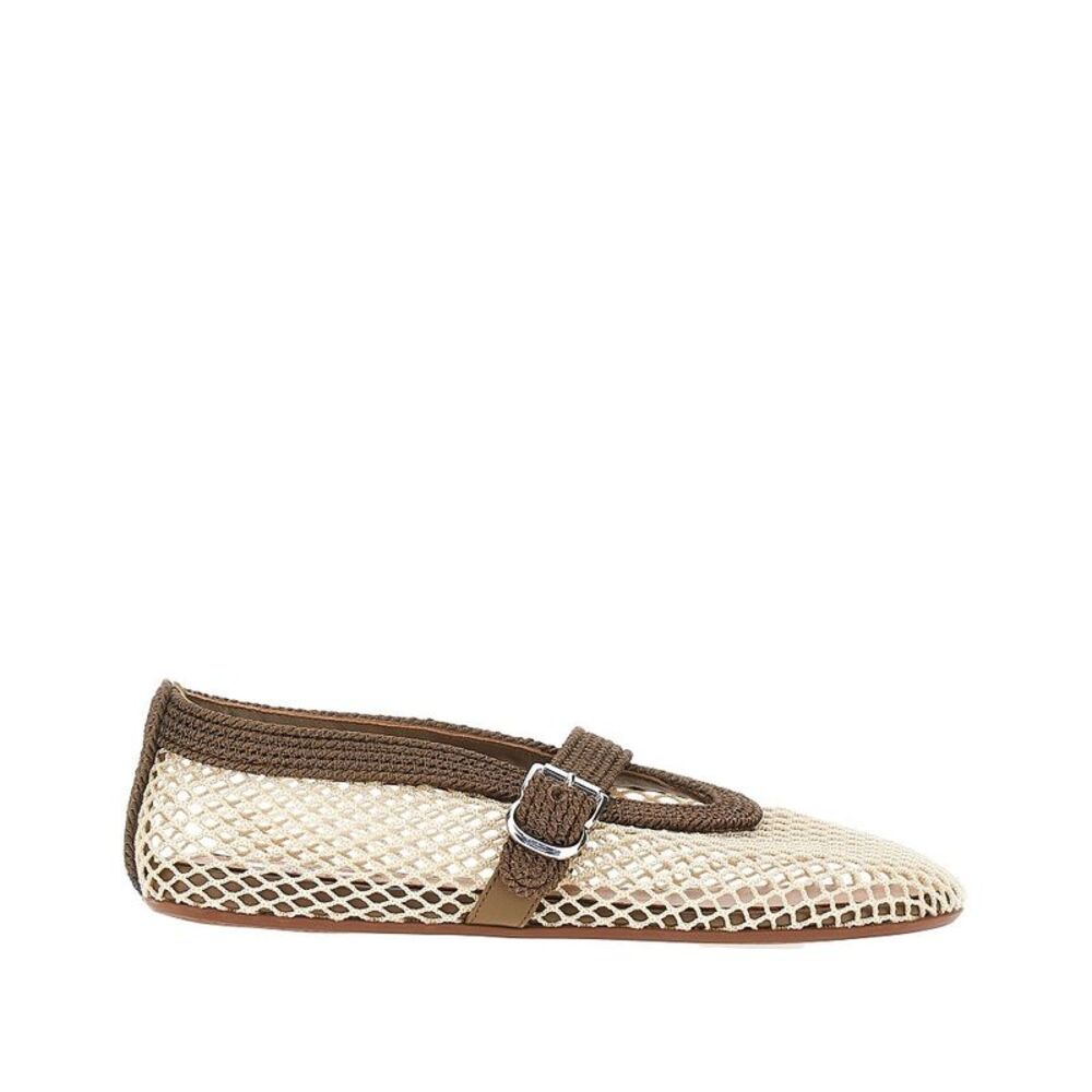 Alaia Women Satin Cord And Net Ballet Flats